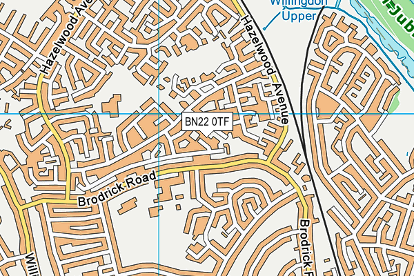 BN22 0TF map - OS VectorMap District (Ordnance Survey)