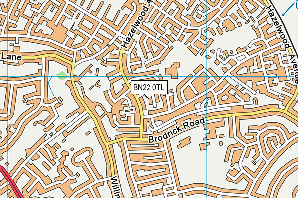 BN22 0TL map - OS VectorMap District (Ordnance Survey)