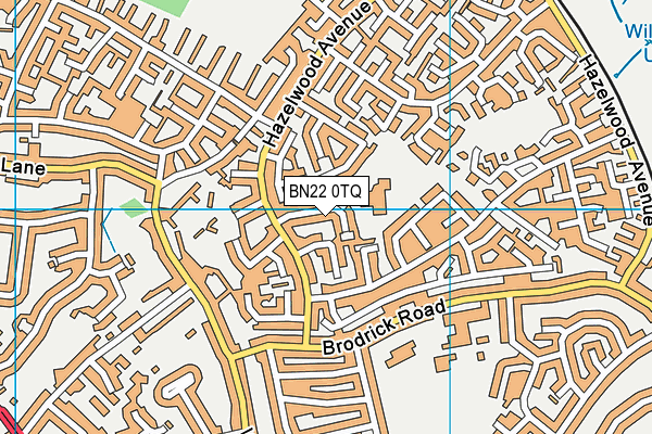 BN22 0TQ map - OS VectorMap District (Ordnance Survey)