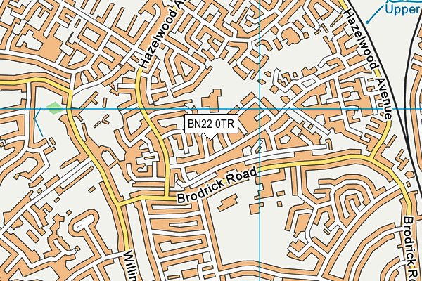 BN22 0TR map - OS VectorMap District (Ordnance Survey)