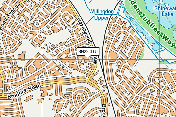 BN22 0TU map - OS VectorMap District (Ordnance Survey)
