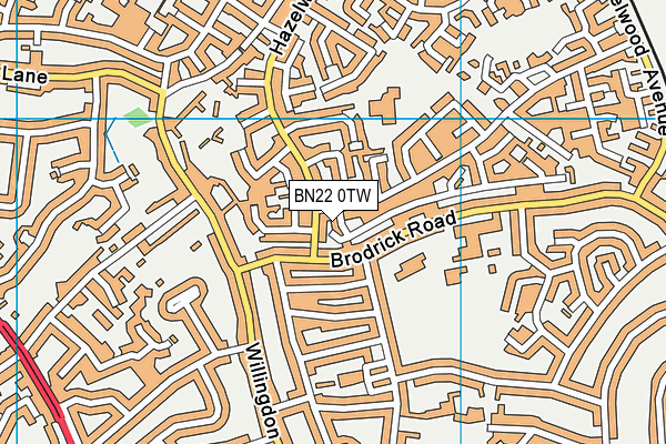 BN22 0TW map - OS VectorMap District (Ordnance Survey)