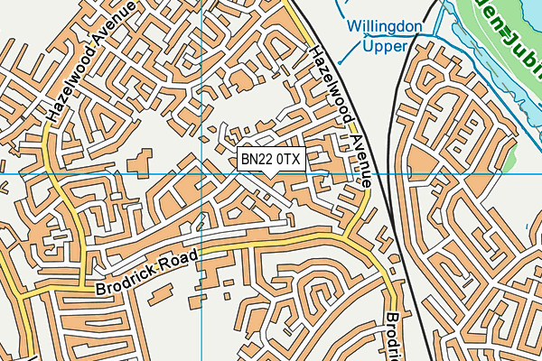 BN22 0TX map - OS VectorMap District (Ordnance Survey)
