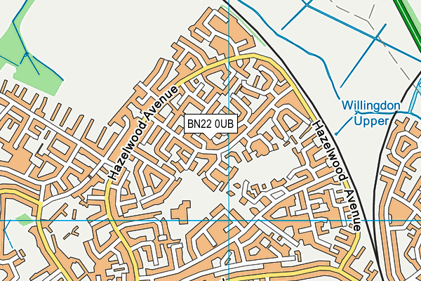BN22 0UB map - OS VectorMap District (Ordnance Survey)
