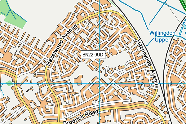 BN22 0UD map - OS VectorMap District (Ordnance Survey)
