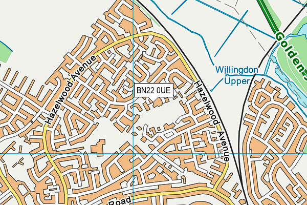 BN22 0UE map - OS VectorMap District (Ordnance Survey)
