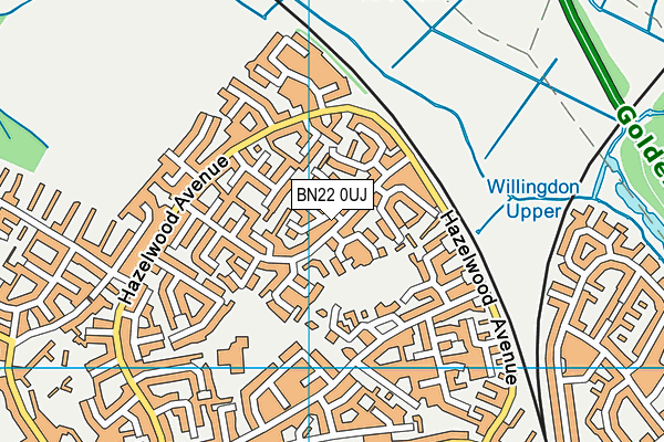 BN22 0UJ map - OS VectorMap District (Ordnance Survey)