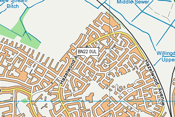 BN22 0UL map - OS VectorMap District (Ordnance Survey)