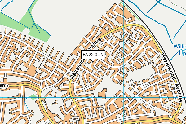 BN22 0UN map - OS VectorMap District (Ordnance Survey)