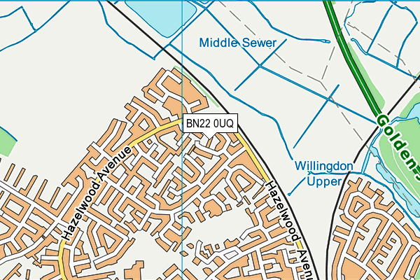 BN22 0UQ map - OS VectorMap District (Ordnance Survey)