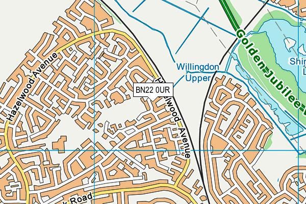 BN22 0UR map - OS VectorMap District (Ordnance Survey)