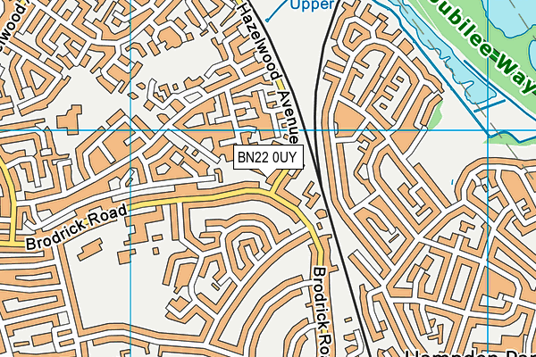BN22 0UY map - OS VectorMap District (Ordnance Survey)