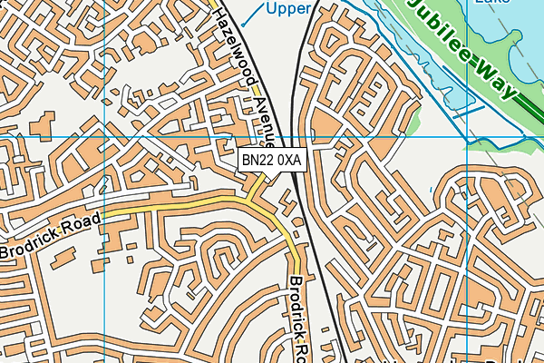 BN22 0XA map - OS VectorMap District (Ordnance Survey)