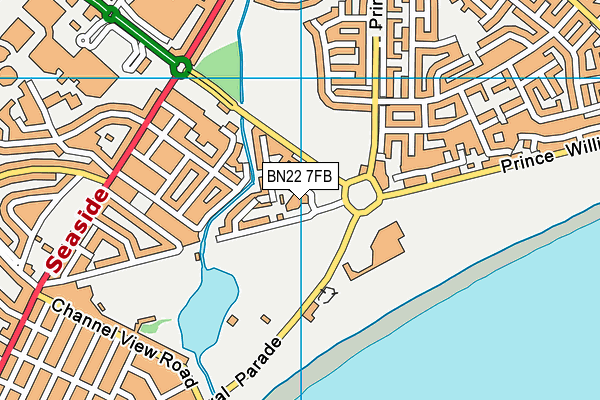 BN22 7FB map - OS VectorMap District (Ordnance Survey)