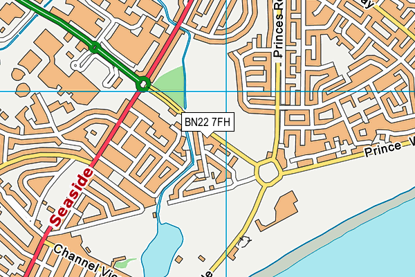BN22 7FH map - OS VectorMap District (Ordnance Survey)