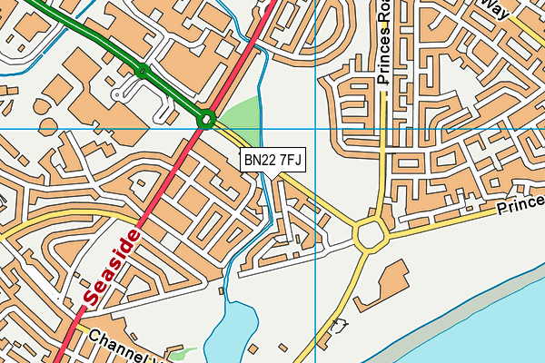 BN22 7FJ map - OS VectorMap District (Ordnance Survey)