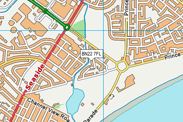 BN22 7FL map - OS VectorMap District (Ordnance Survey)