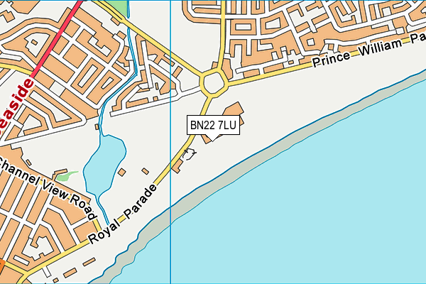 BN22 7LU map - OS VectorMap District (Ordnance Survey)