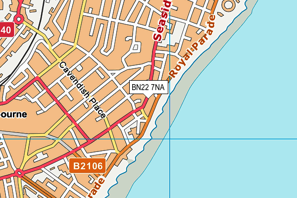 BN22 7NA map - OS VectorMap District (Ordnance Survey)