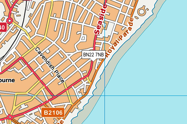 BN22 7NB map - OS VectorMap District (Ordnance Survey)