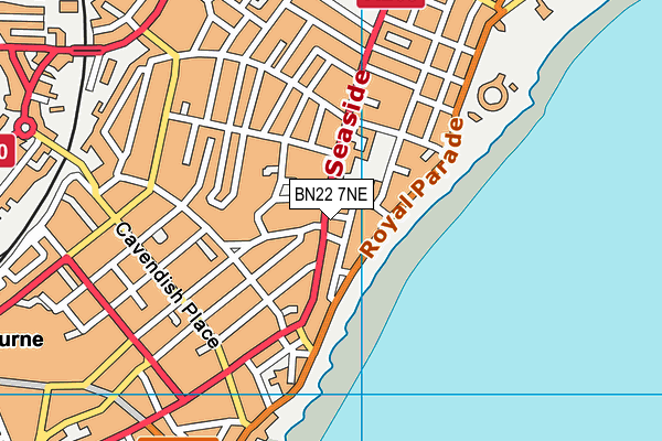 BN22 7NE map - OS VectorMap District (Ordnance Survey)