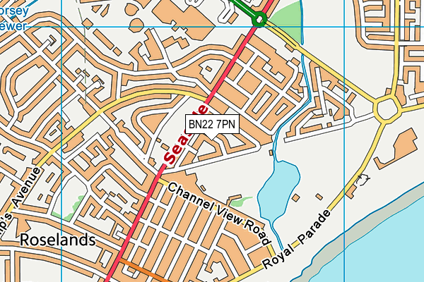 BN22 7PN map - OS VectorMap District (Ordnance Survey)