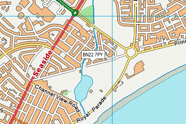 Princes Park (Eastbourne) map (BN22 7PY) - OS VectorMap District (Ordnance Survey)
