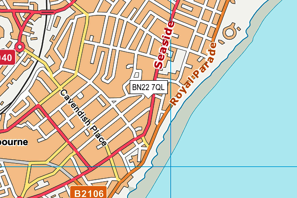 BN22 7QL map - OS VectorMap District (Ordnance Survey)