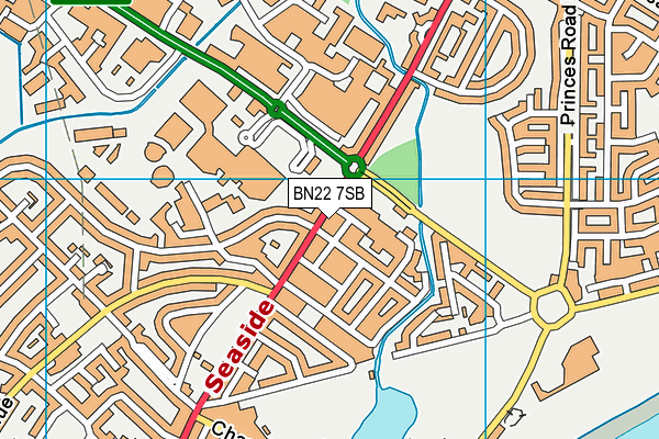 BN22 7SB map - OS VectorMap District (Ordnance Survey)