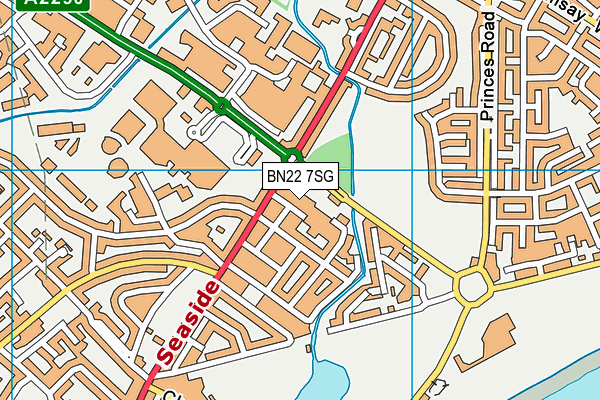 BN22 7SG map - OS VectorMap District (Ordnance Survey)