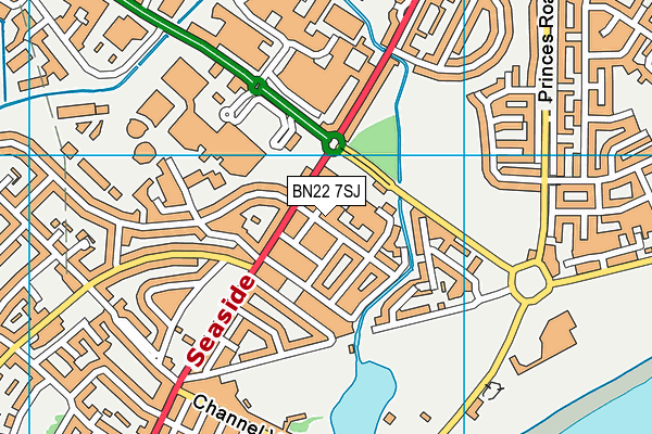 BN22 7SJ map - OS VectorMap District (Ordnance Survey)