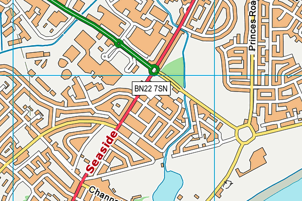 BN22 7SN map - OS VectorMap District (Ordnance Survey)