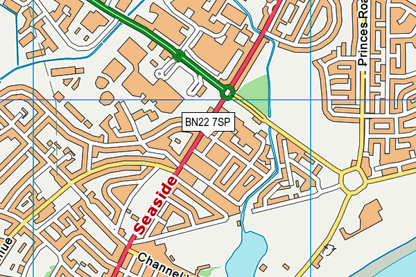 BN22 7SP map - OS VectorMap District (Ordnance Survey)