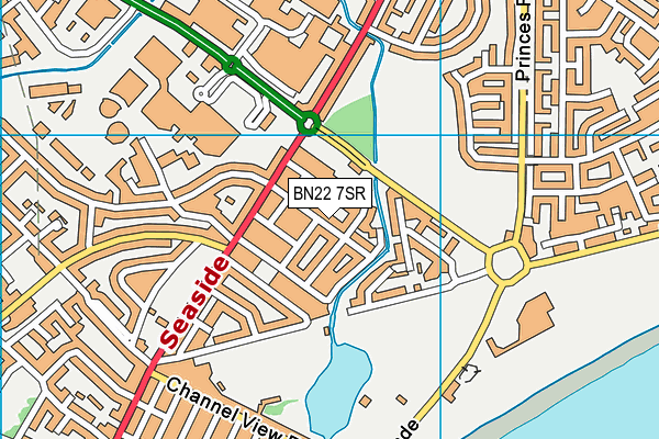 BN22 7SR map - OS VectorMap District (Ordnance Survey)