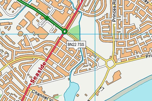 BN22 7SS map - OS VectorMap District (Ordnance Survey)