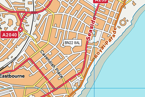 BN22 8AL map - OS VectorMap District (Ordnance Survey)
