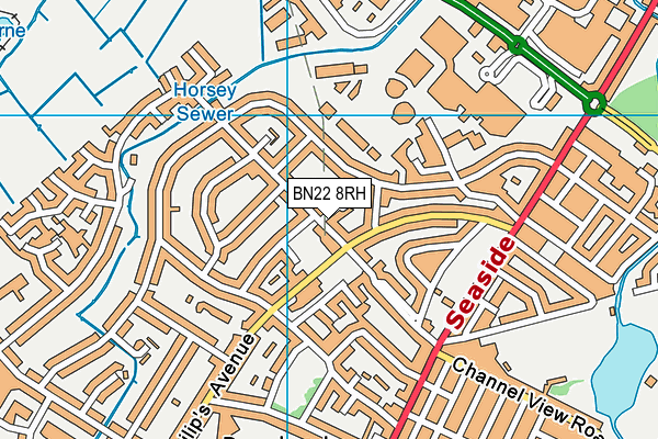 BN22 8RH map - OS VectorMap District (Ordnance Survey)