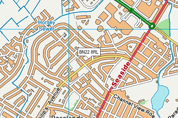 BN22 8RL map - OS VectorMap District (Ordnance Survey)