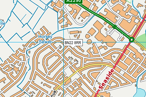 BN22 8RR map - OS VectorMap District (Ordnance Survey)