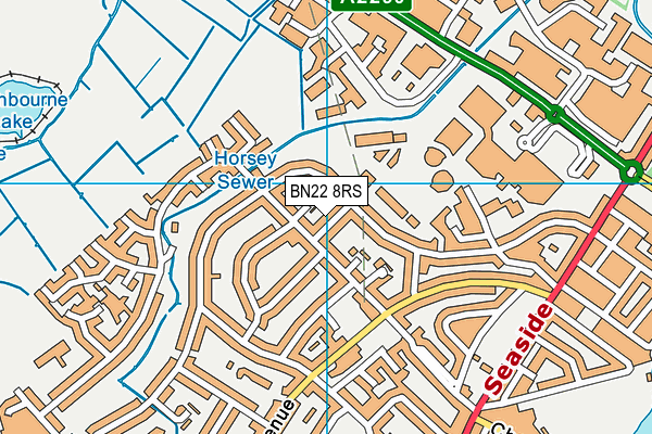 BN22 8RS map - OS VectorMap District (Ordnance Survey)