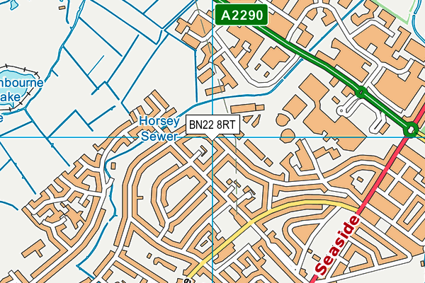 BN22 8RT map - OS VectorMap District (Ordnance Survey)