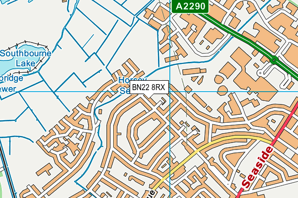 BN22 8RX map - OS VectorMap District (Ordnance Survey)