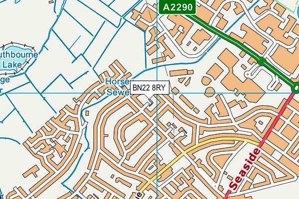 BN22 8RY map - OS VectorMap District (Ordnance Survey)