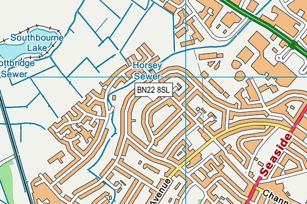 BN22 8SL map - OS VectorMap District (Ordnance Survey)