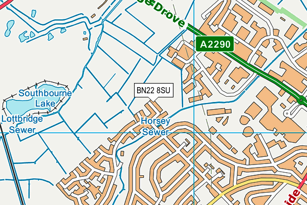 BN22 8SU map - OS VectorMap District (Ordnance Survey)