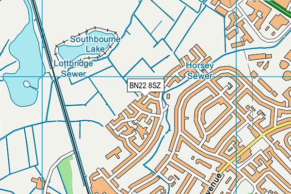 BN22 8SZ map - OS VectorMap District (Ordnance Survey)