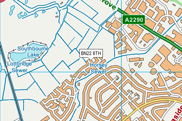 BN22 8TH map - OS VectorMap District (Ordnance Survey)