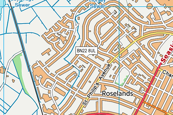 BN22 8UL map - OS VectorMap District (Ordnance Survey)