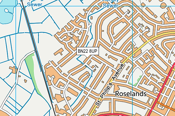 BN22 8UP map - OS VectorMap District (Ordnance Survey)