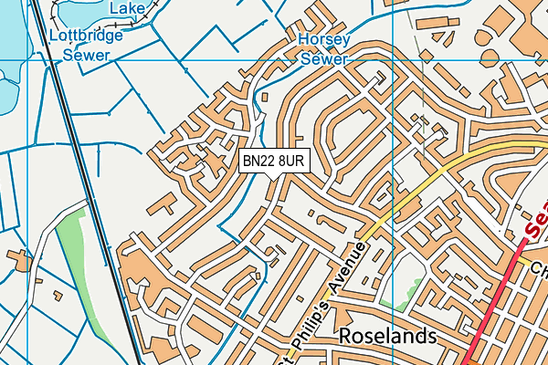 BN22 8UR map - OS VectorMap District (Ordnance Survey)